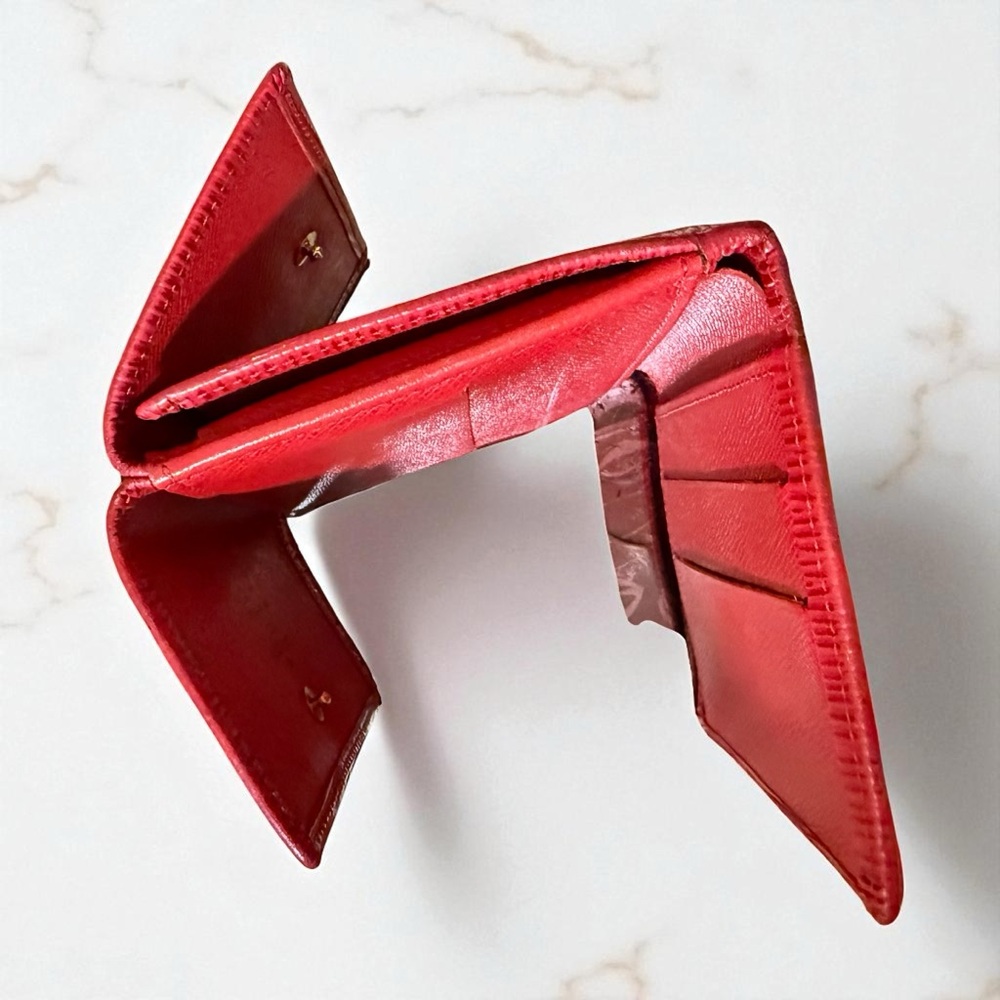 Louis Vuitton EPI Leather Double Snap Wallet in Red EUC - Picture 6 of 12